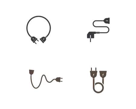 Electric socket plug vector,illustration Illustrazione stock