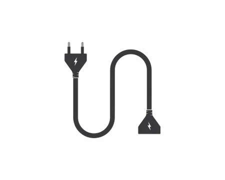 Electric socket plug vector,illustration Illustrazione stock