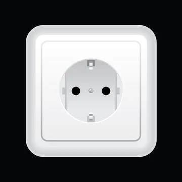 Electric socket, realistic Stock Illustration