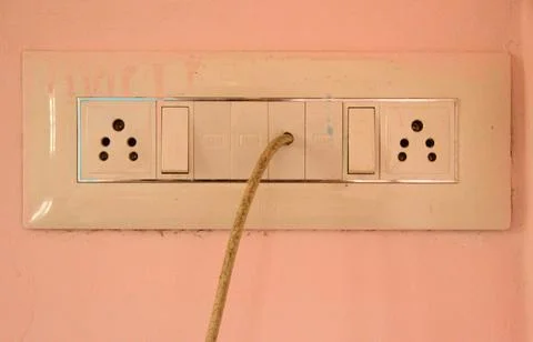 Electric Sockets and Switch Board Stock Photos