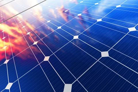 Electric solar battery panels Stock Illustration