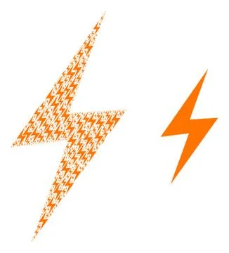 Electric Spark Composition of Electric Spark Icons and Original Icon イラスト素材