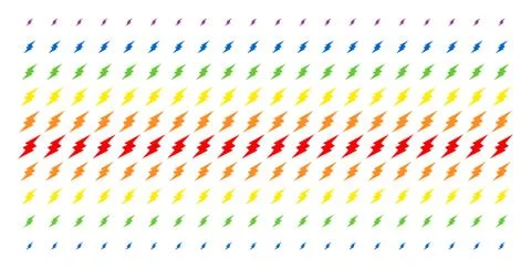Electric Spark Shape Halftone Spectrum Array Ilustración de archivo