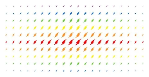 Electric Spark Spectrum Halftone Pattern Stock Illustration