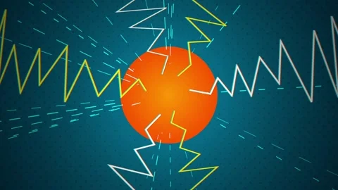 Electric spark waveform seamless loop motion background Stock Footage 345394252