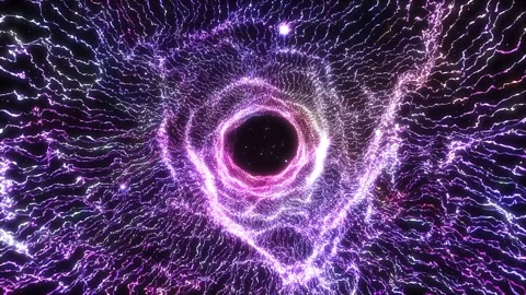 Electric Sparkling Tunnel Stock Footage 317841608