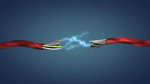 Electric sparks cable wire. Видео 62072705
