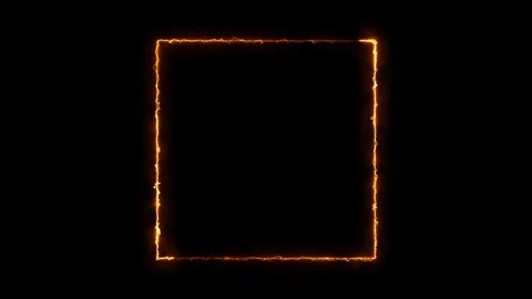 Electric square light effect glowing abstract outline streak frame animation. Wi 스톡 동영상 342958278