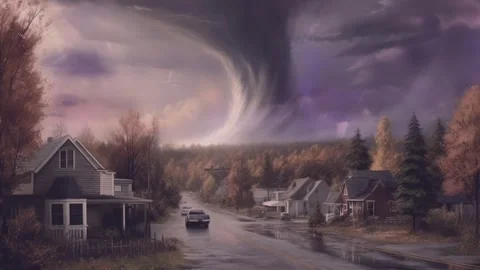 An Electric Storm With A Tornado Stock Footage 241943401