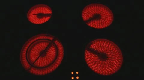 Electric stove heating up Stock Footage 22334931