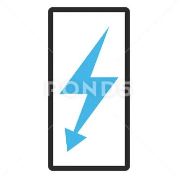 Electric Strike Framed Vector Icon Stock Illustration