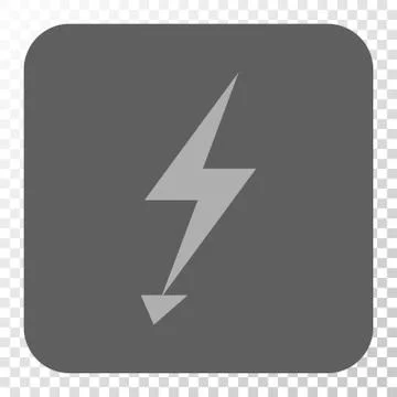 Electric Strike Rounded Square Button 스톡 일러스트