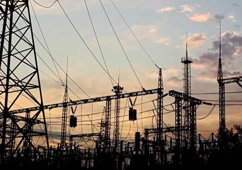 Electric substation Foto stock