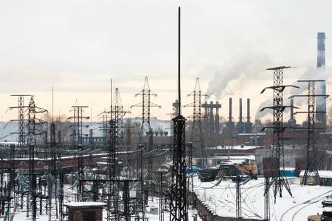 Electric substation Foto stock