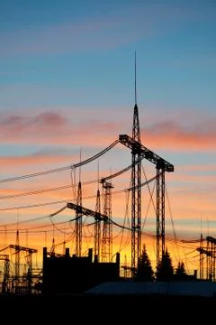 Electric substation Stock Photos