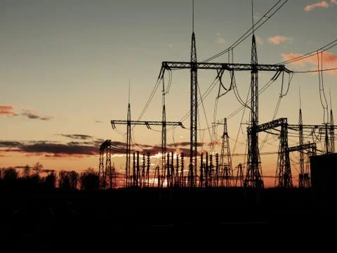 Electric substation Stock Photos