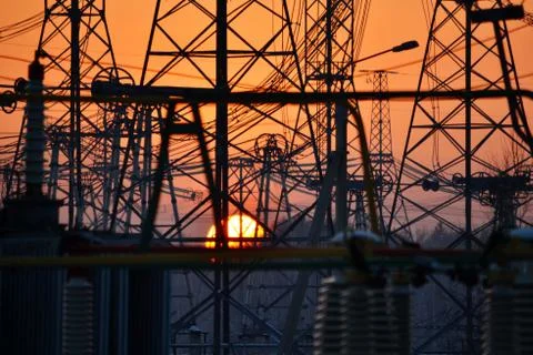 Electric substation Stock Photos
