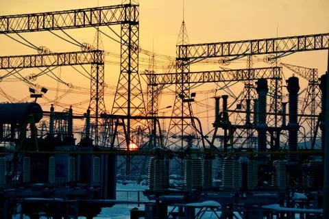 Electric substation Stock Photos
