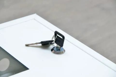 Electric switch box with keys Stock Photos