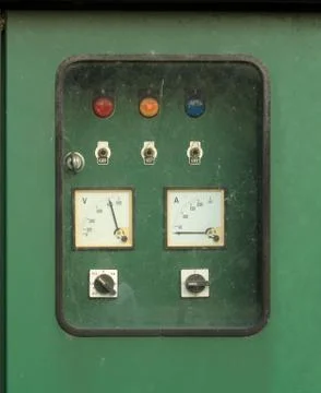 Electric switch control panel Stock Photos