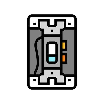 Electric switch electrical engineer color icon vector illustration Stockillustratie