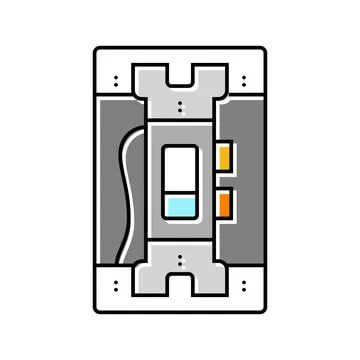 Electric switch electrical engineer color icon vector illustration Stock Illustration