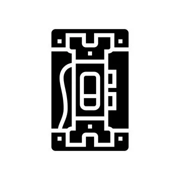 Electric switch electrical engineer glyph icon vector illustration Stock Illustration