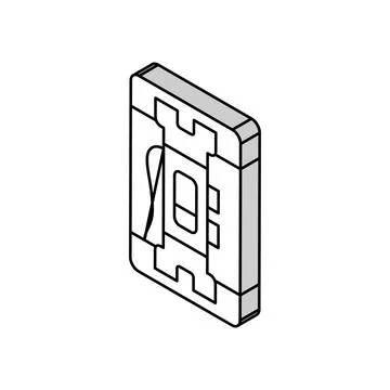 Electric switch electrical engineer isometric icon vector illustration Illustrazione stock
