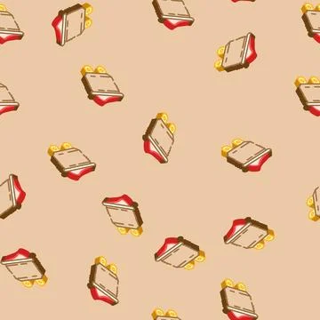 Electric switch electrical engineer isometric icon seamless pattern Stock Illustration