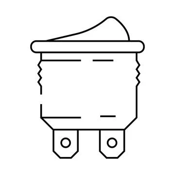 Electric switch electrical engineer line icon vector illustration Stock Illustration