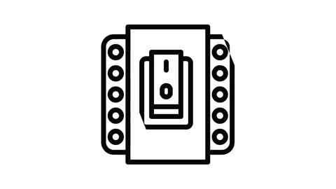 Electric switch icon animation Stock Footage 152628210