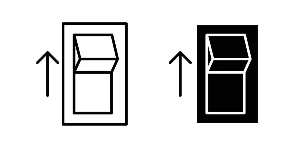 Electric switch icon concept logo design collection Stock Illustration