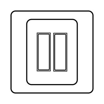 Electric switch icon design Stock Illustration