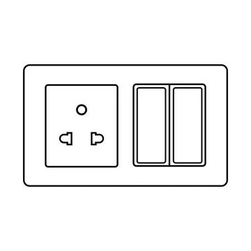 Electric switch icon design Stock Illustration