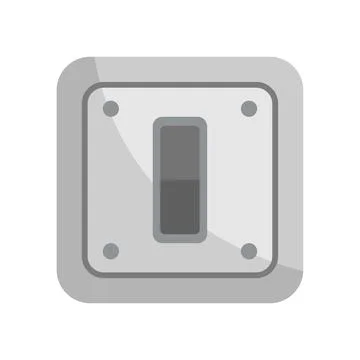 Electric switch icon flat isolated vector Illustrazione stock
