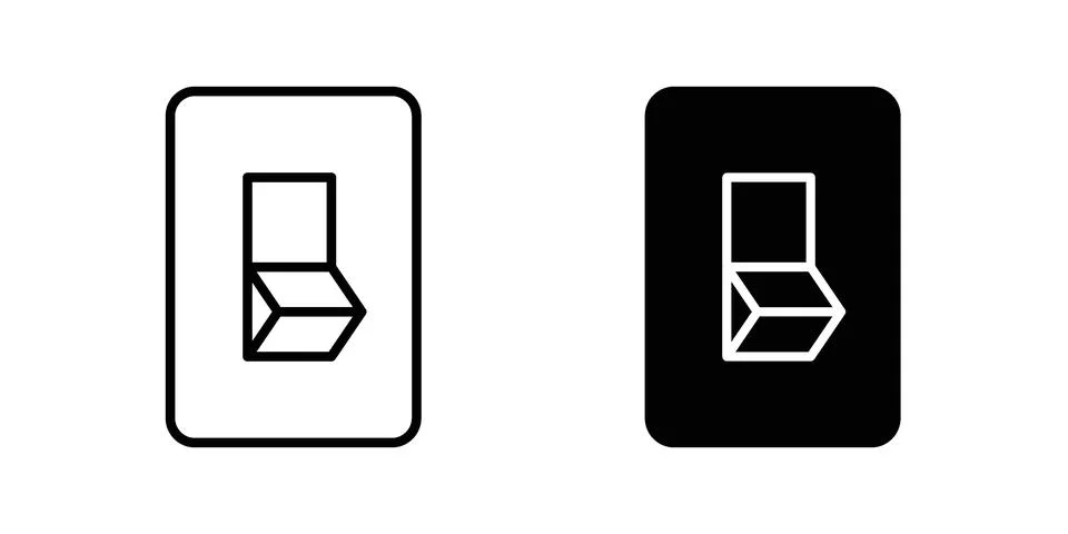 Electric switch icon illustration vector, icon set for apps Illustrazione stock