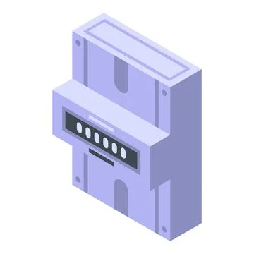 Electric switch icon, isometric style 스톡 일러스트