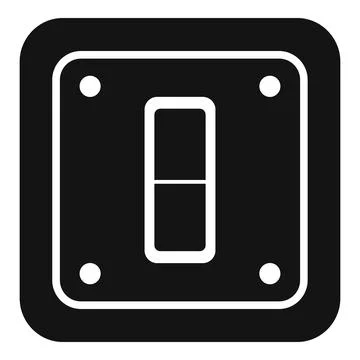 Electric switch icon, simple style Illustrazione stock