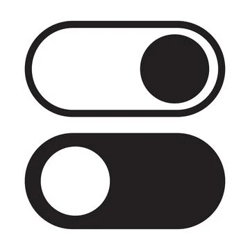 Electric switch icon vector on and off position sign for graphic design, logo Stock Illustration