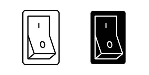 Electric switch icon vector art Illustrations イラスト素材