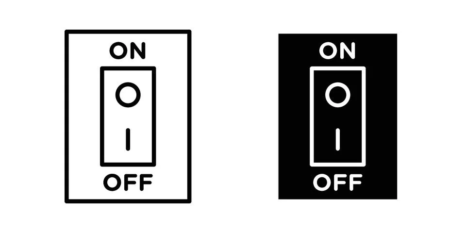 Electric switch icon vector design illustrations Illustrazione stock