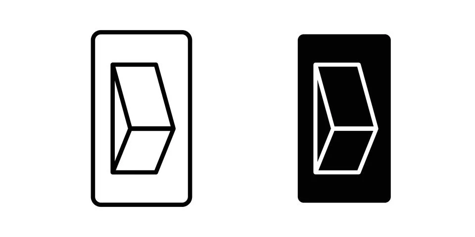 Electric switch icon vector, illustration icon set Illustrazione stock