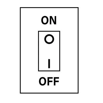 Electric switch icon on white background. outline electric switch sign. Stock Illustration