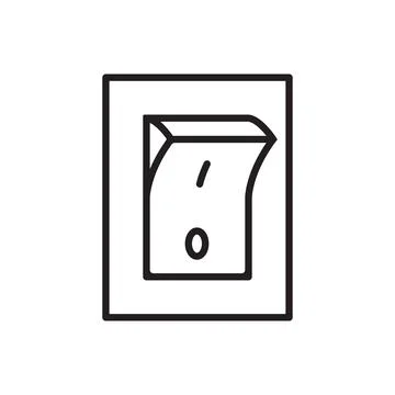 Electric switch outline icon vector. Power off linear style sign toggle switch Stockillustratie