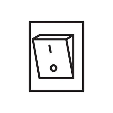 Electric switch outline icon vector. Power off linear style sign toggle switc 스톡 일러스트