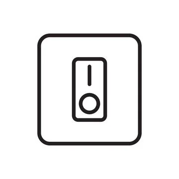 Electric switch outline icon vector. Power off linear style sign toggle switc Stock Illustration