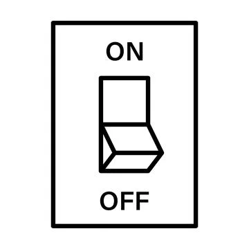 Electric switch outline icon vector. Power off linear style sign toggle switc Stock-Illustration