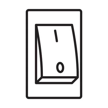 Electric switch outline icon vector. Power off linear style sign toggle switc Stock Illustration