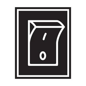 Electric switch outline icon vector. Power off linear style sign toggle switc Stock Illustration