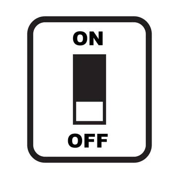 Electric switch outline icon vector. Power off linear style sign toggle switc Stock Illustration